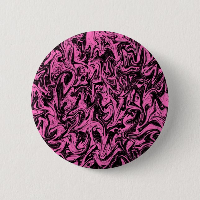 Badge Rond 5 Cm Magenta et spirale noire (Devant)