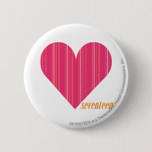 Badge Rond 5 Cm Magenta mince 4 de rayures