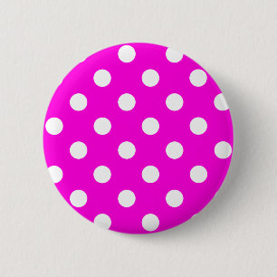 Badge Rond 5 Cm Magenta pois #FF00DC