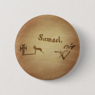 Badge Rond 5 Cm Magic Seal Angel Samael Protection Charmes magique