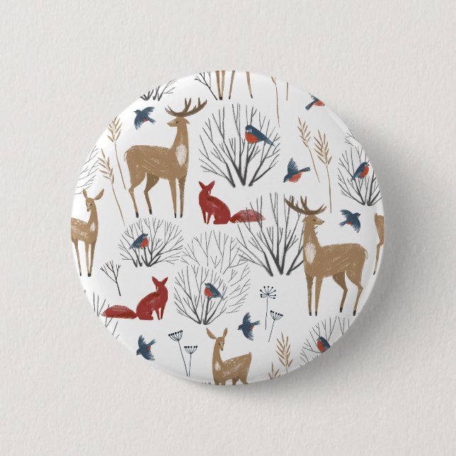 Badge Rond 5 Cm Magic Winter Wonderland (Devant)
