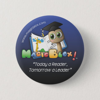 Badge Rond 5 Cm MagicBlox 2" bouton bleu