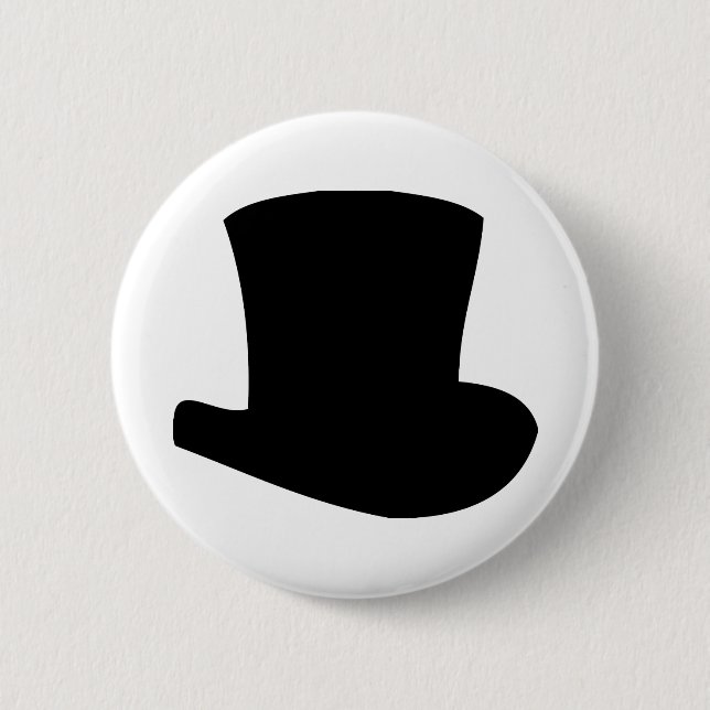 Badge Rond 5 Cm magicien de cirque à chapeau noir (Devant)