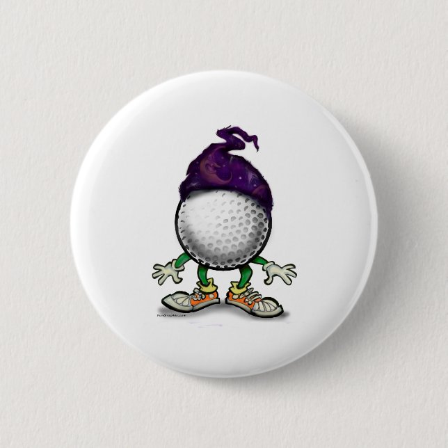 Badge Rond 5 Cm Magicien de golf (Devant)