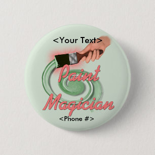 Badge Rond 5 Cm Magicien de peinture - Personnaliser