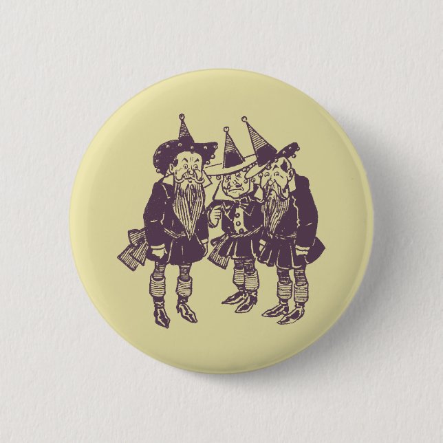 Badge Rond 5 Cm Magicien d'Oz Munchkins (Devant)