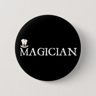 Badge Rond 5 Cm Magicien et casquette
