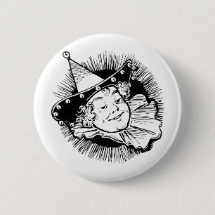 Badge Rond 5 Cm Magicien vintage d'Oz, portrait de Munchkin femme