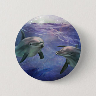 Badge Rond 5 Cm Magie de dauphin