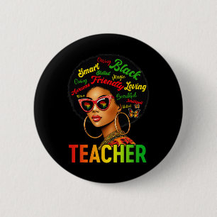 Badge Rond 5 Cm Magie de l'enseignant noir Éducation à l'histoire
