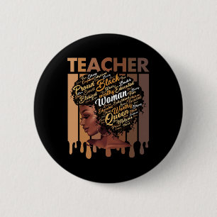 Badge Rond 5 Cm Magie de l'enseignant noir Éducation à l'histoire