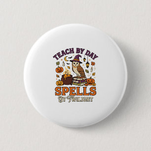 Badge Rond 5 Cm Magie de Lune de Classe d'Halloween