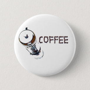 Badge Rond 5 Cm Magie du caféAppréciez, 'dès le matin', '