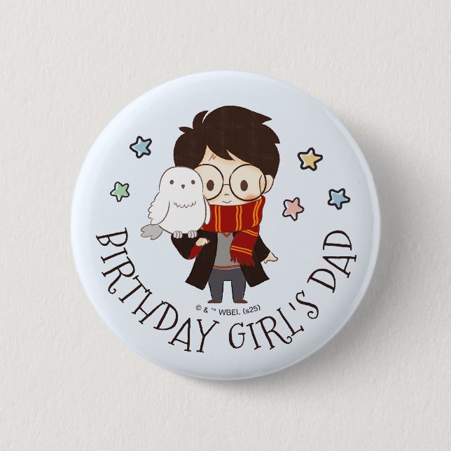 Badge Rond 5 Cm Magique Anniversaire HARRY POTTER™ et Poudlard (Devant)