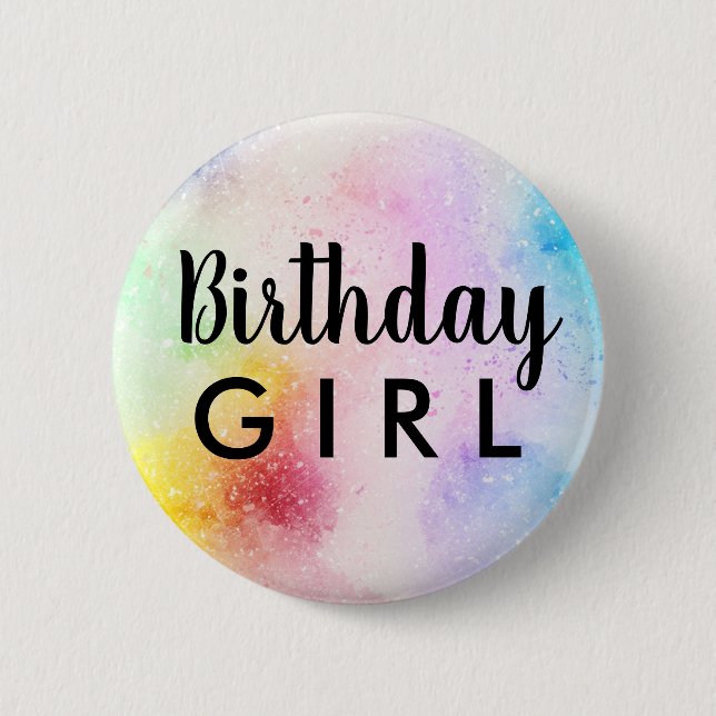 Badge Rond 5 Cm Magique Whimsical Amusement Anniversaire Fête Fill (Devant)