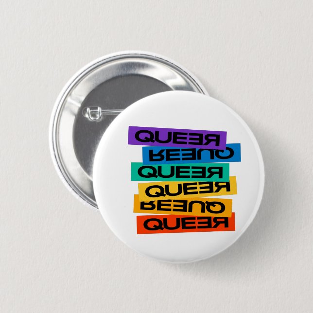 Badge Rond 5 Cm Magnet de voiture. LGBT+Pride. Queer. (Devant & derrière)