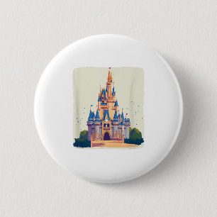Badge Rond 5 Cm Magnifique Costume de Château du Royaume Magique p