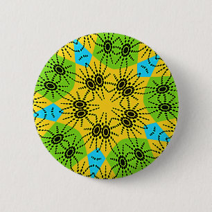 Badge Rond 5 Cm Magnifique impression d'art vectoriel à motif d'ar