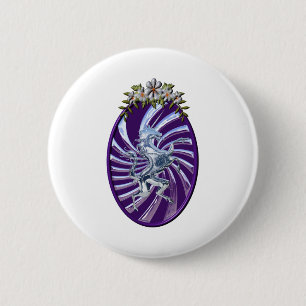 Badge Rond 5 Cm Magnifique licorne mythique