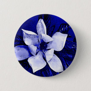 Badge Rond 5 Cm Magnolia de floraison