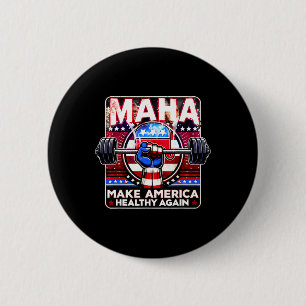 Badge Rond 5 Cm Maha Rendre l'Amérique en santé Trump Kennedy 2024
