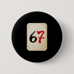 Badge Rond 5 Cm Mahjong 6 Et 7 Correspondant 67 Mahjongs Costume D