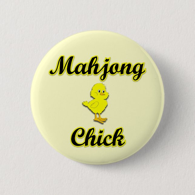 Badge Rond 5 Cm Mahjong Chick (Devant)