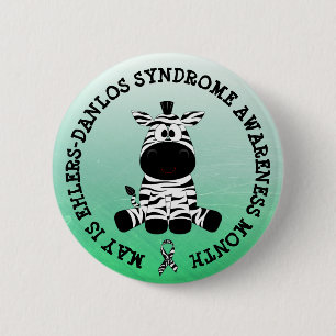 Badge Rond 5 Cm Mai est bouton de mois de syndrome d'Ehlers-Danlos