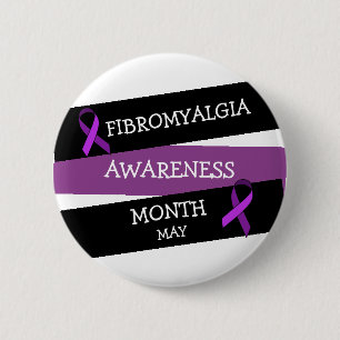 Badge Rond 5 Cm Mai est le bouton Mois de sensibilisation Fibromal