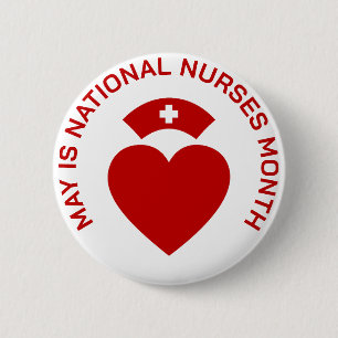 Badge Rond 5 Cm Mai est le mois national des infirmières