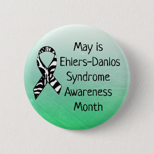 Badge Rond 5 Cm Mai est le syndrome Ehlers-Danlos Button du mois