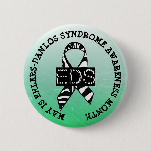Badge Rond 5 Cm Mai est le syndrome Ehlers-Danlos Button du mois