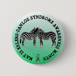 Badge Rond 5 Cm Mai est le syndrome Ehlers-Danlos Button du mois