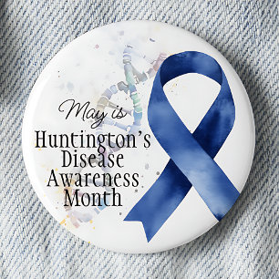 Badge Rond 5 Cm Mai, Mois de la sensibilisation à la maladie de Hu