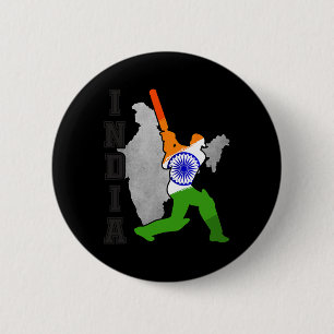 Badge Rond 5 Cm Maillot de cricket indien amateur de l'équipe de c