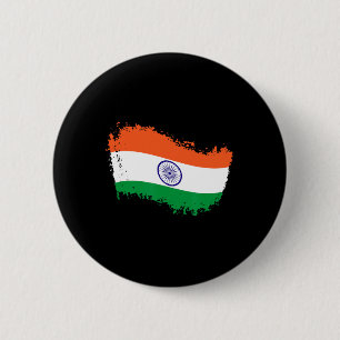 Badge Rond 5 Cm Maillot de cricket indien Drapeau de cricket indie