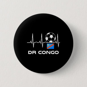 Badge Rond 5 Cm Maillot de foot Drc République démocratique du