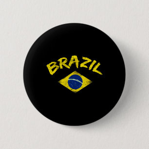 Badge Rond 5 Cm Maillot de foot du Brésil avec drapeau national br