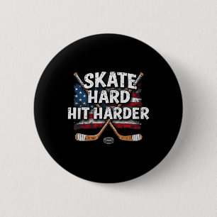 Badge Rond 5 Cm Maillot de hockey Cadeaux de garçon de hockey Équi