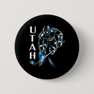 Badge Rond 5 Cm Maillot de hockey d'Eddy Canyon Uni-adulte Utah Ho