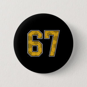 Badge Rond 5 Cm Maillot de joueur de football à motif doré numéro