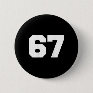 Badge Rond 5 Cm Maillot de sport numéro 67 Joueur #67 Fan Ck Impre
