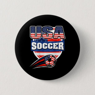Badge Rond 5 Cm Maillot de supporters de football fiers d'Amérique