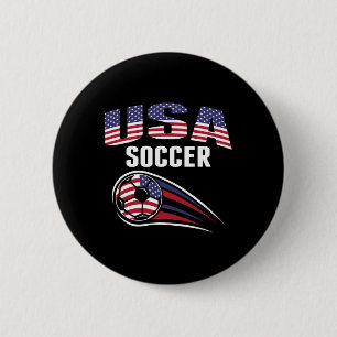 Badge Rond 5 Cm Maillot des fans de soccer d'Amérique - États-Unis