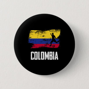 Badge Rond 5 Cm Maillot drapeau Colombie Équipe de football colomb