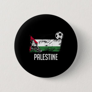 Badge Rond 5 Cm Maillot drapeau de la Palestine Équipe de football