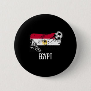 Badge Rond 5 Cm Maillot du drapeau de l'Égypte Équipe de football