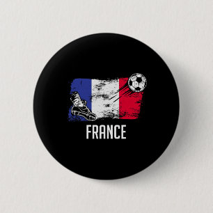 Badge Rond 5 Cm Maillot équipe de France de football drapeau franç