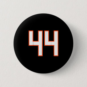 Badge Rond 5 Cm Maillot uniforme orange et blanc Srts numéro 44 Pl