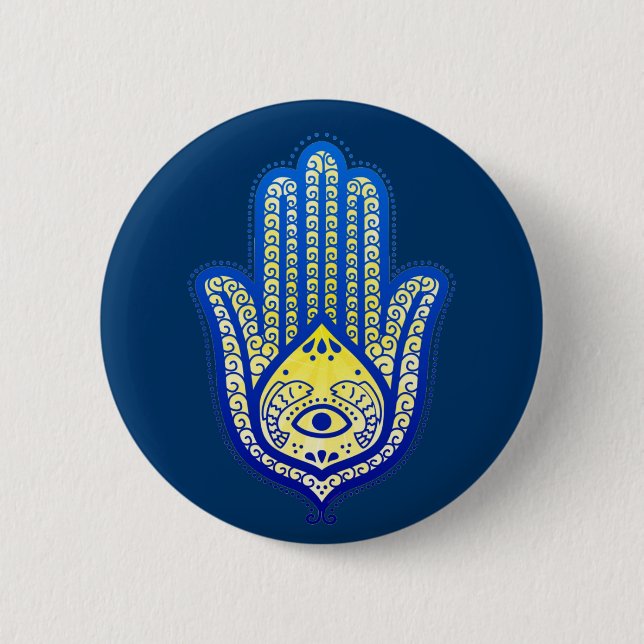 Badge Rond 5 Cm Main de Fatima (Devant)